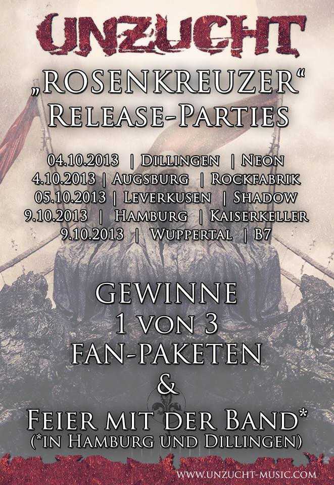 unzucht releaseparties