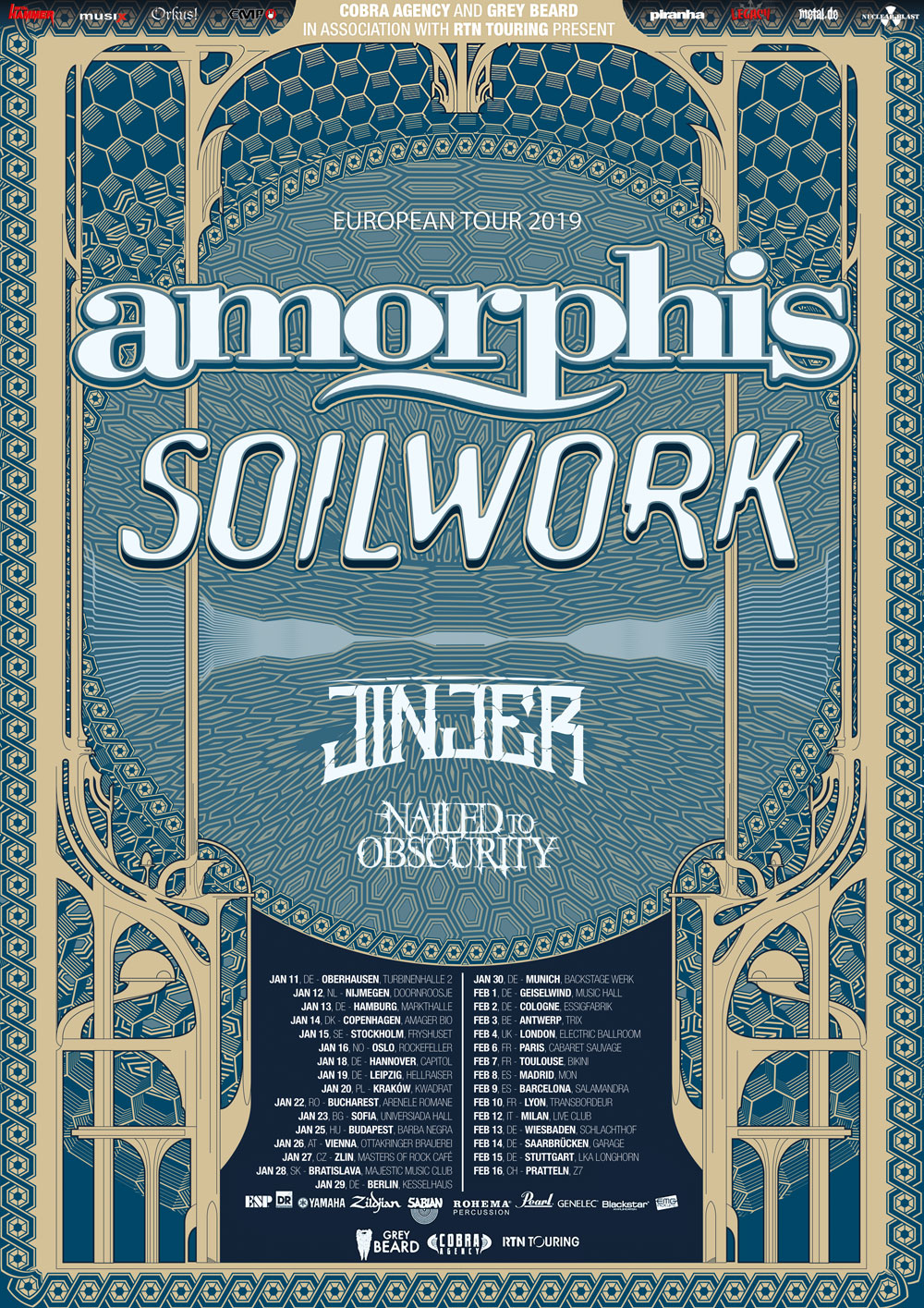  AMORPHIS + SOILWORK European Tour 2019